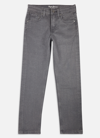 Boys Skater Grey Mid Rise Straight Leg Jeans