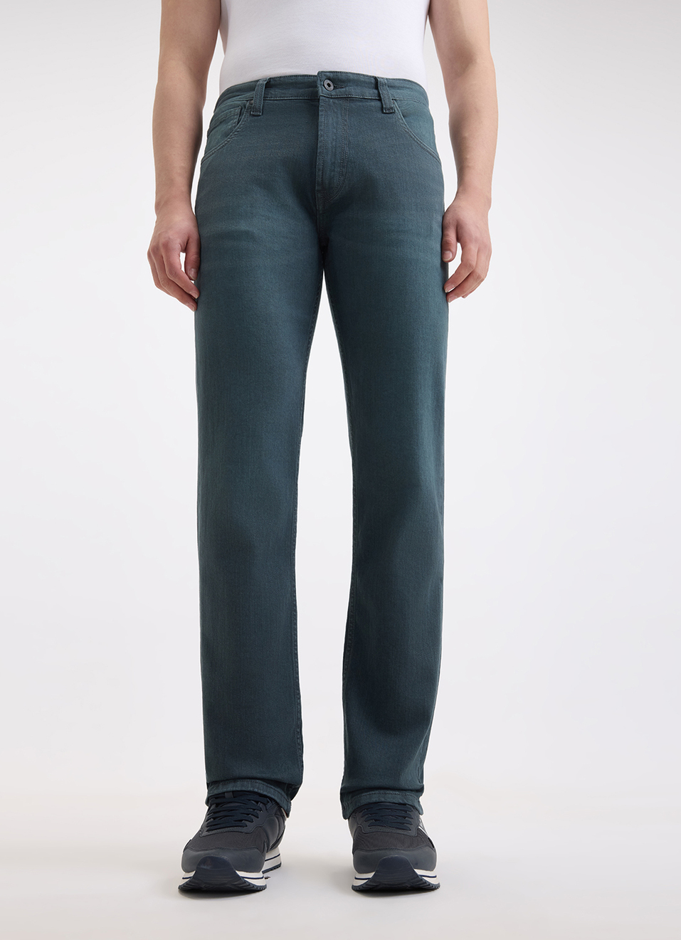 Men Grey Straight Fit Mid Rise Jeans, , large image number 5