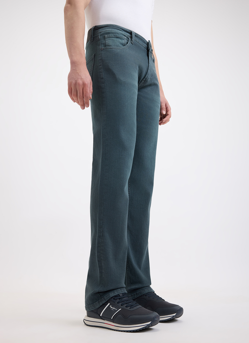 Men Grey Straight Fit Mid Rise Jeans, , large image number 6