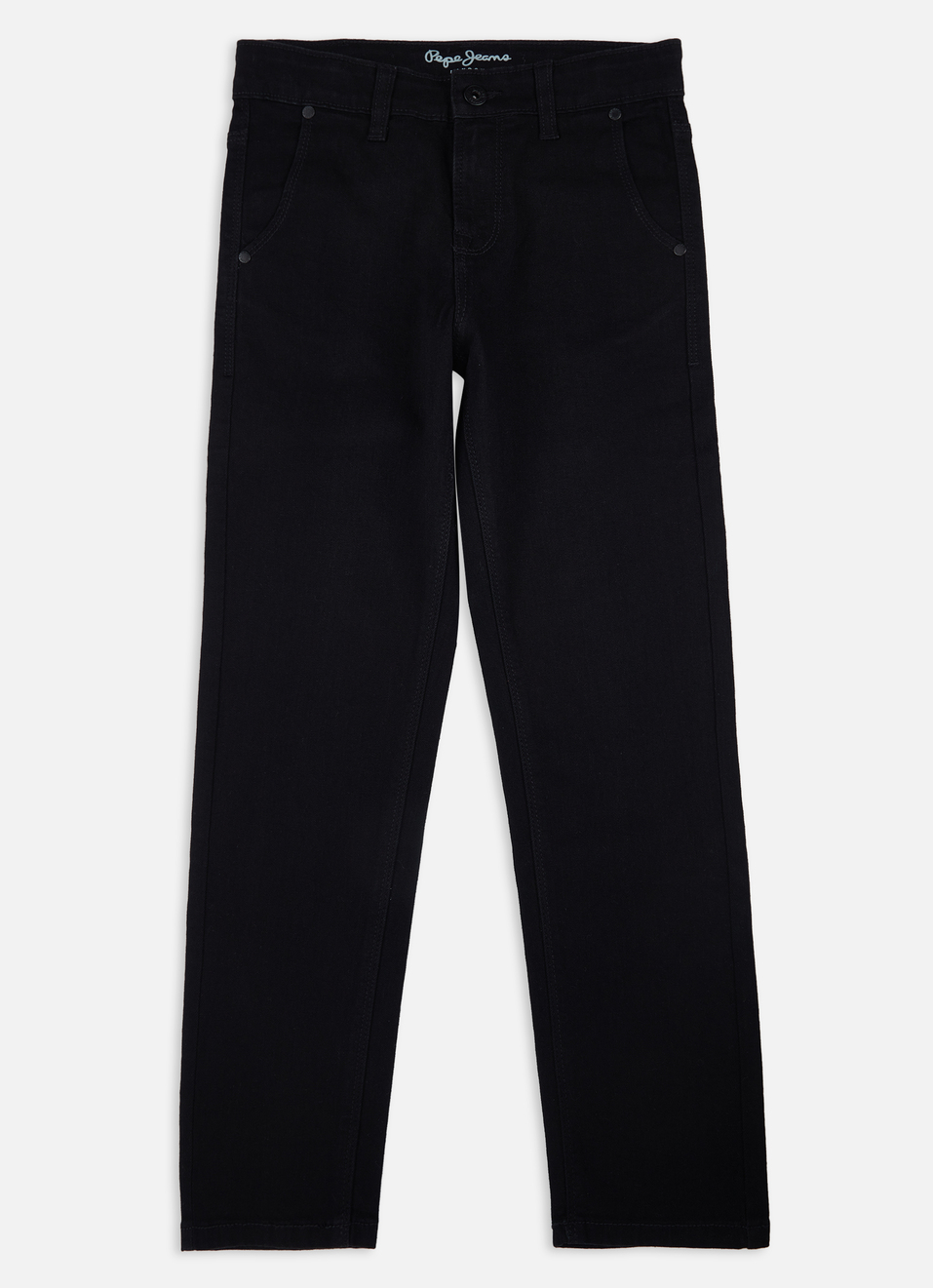 Boys Skater Black Mid Rise Straight Leg Jeans, , large image number 0