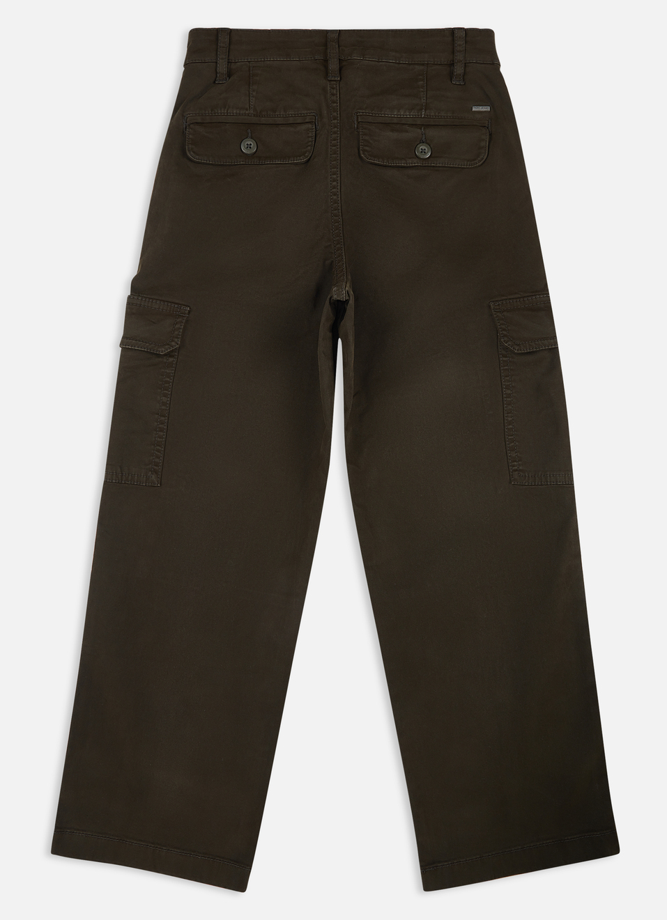 Boys Olive Mid Rise Lightweight Stretch Cargo Pants, , large image number 1