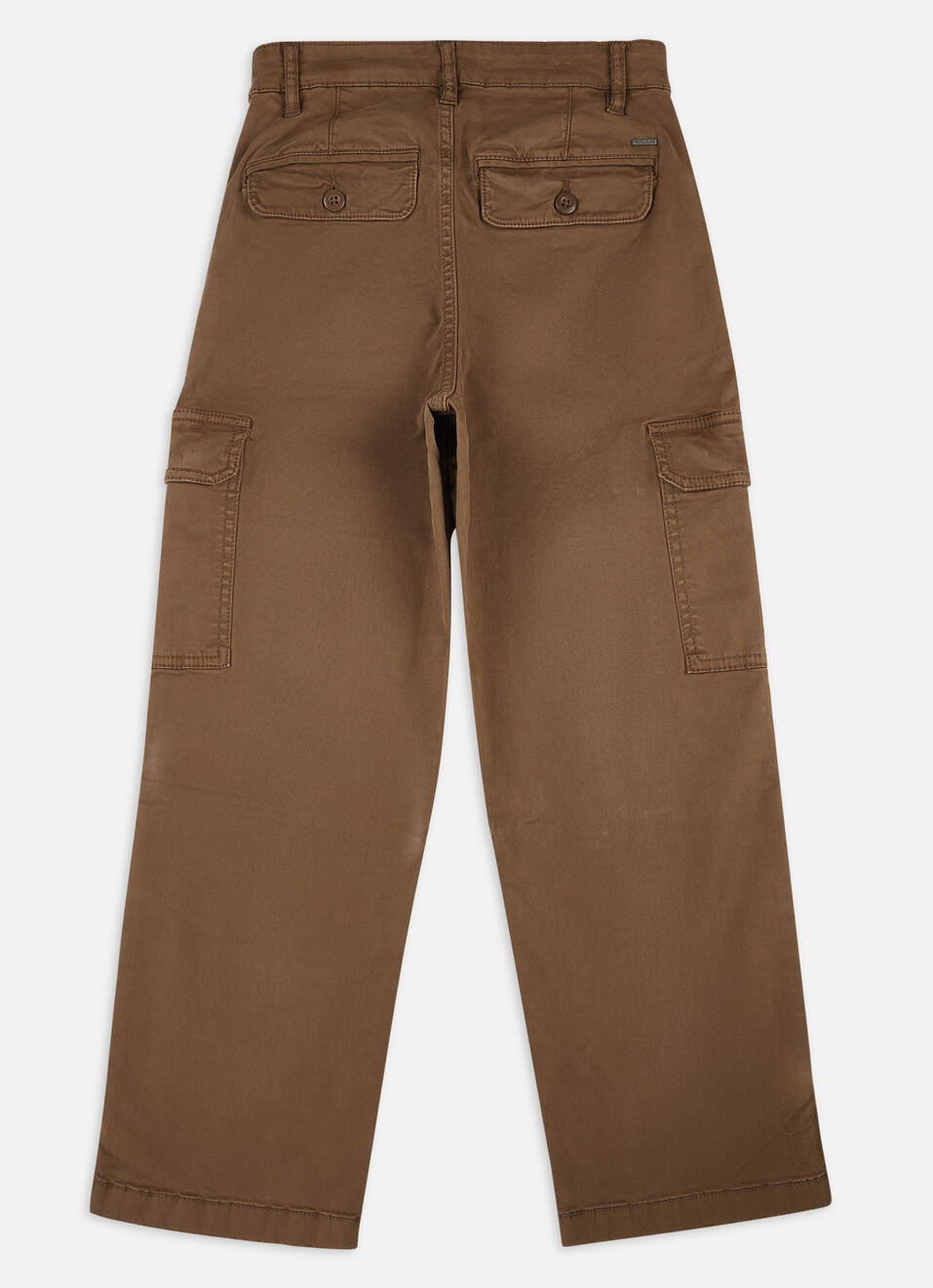 Boys Khaki Mid Rise Lightweight Stretch Cargo Pants, , large image number 1