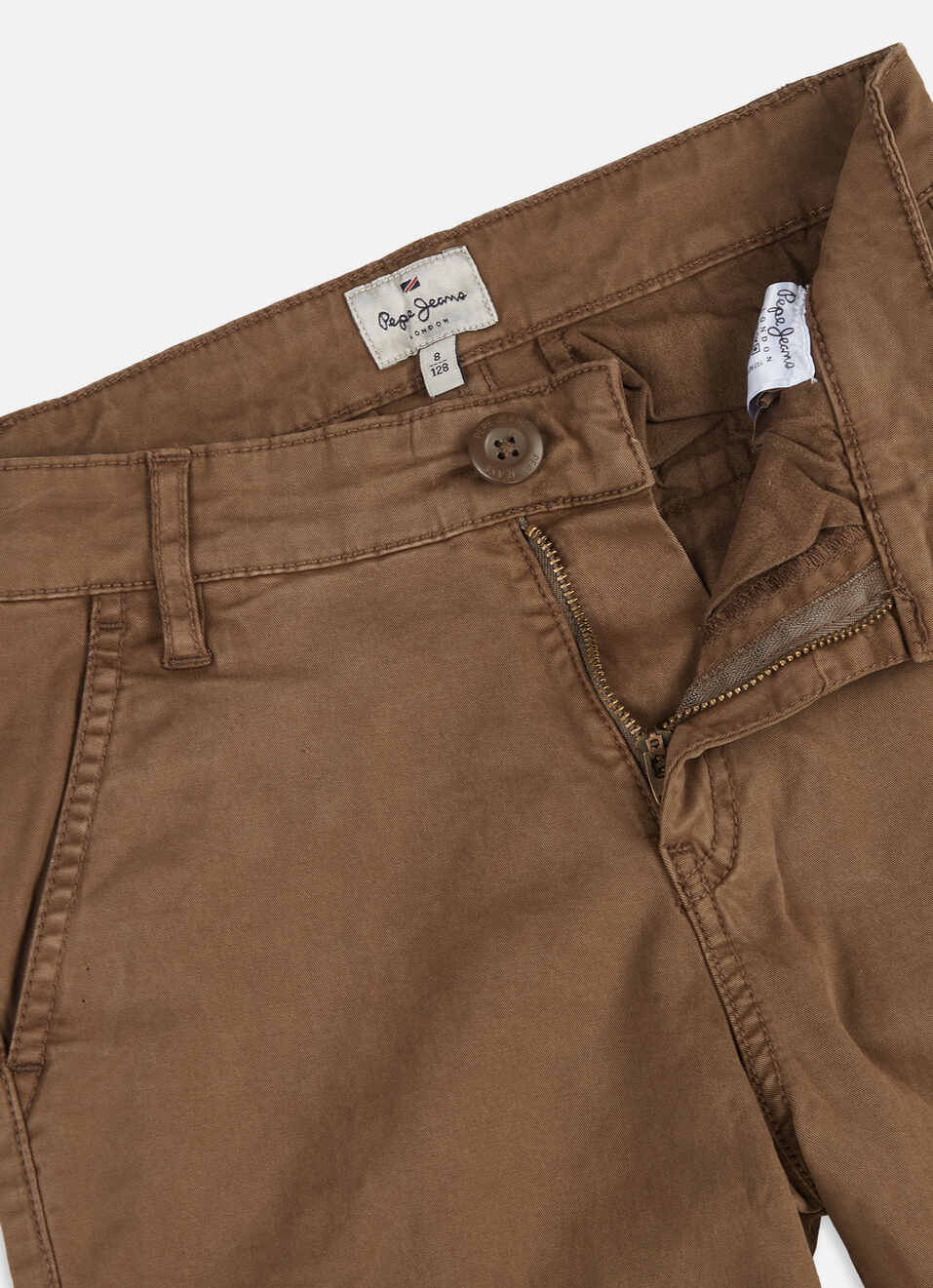Boys Khaki Mid Rise Lightweight Stretch Cargo Pants, , large image number 2