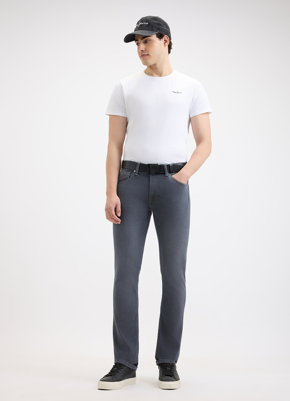 Men Grey Slim Fit Mid Rise Jeans , , large image number 1