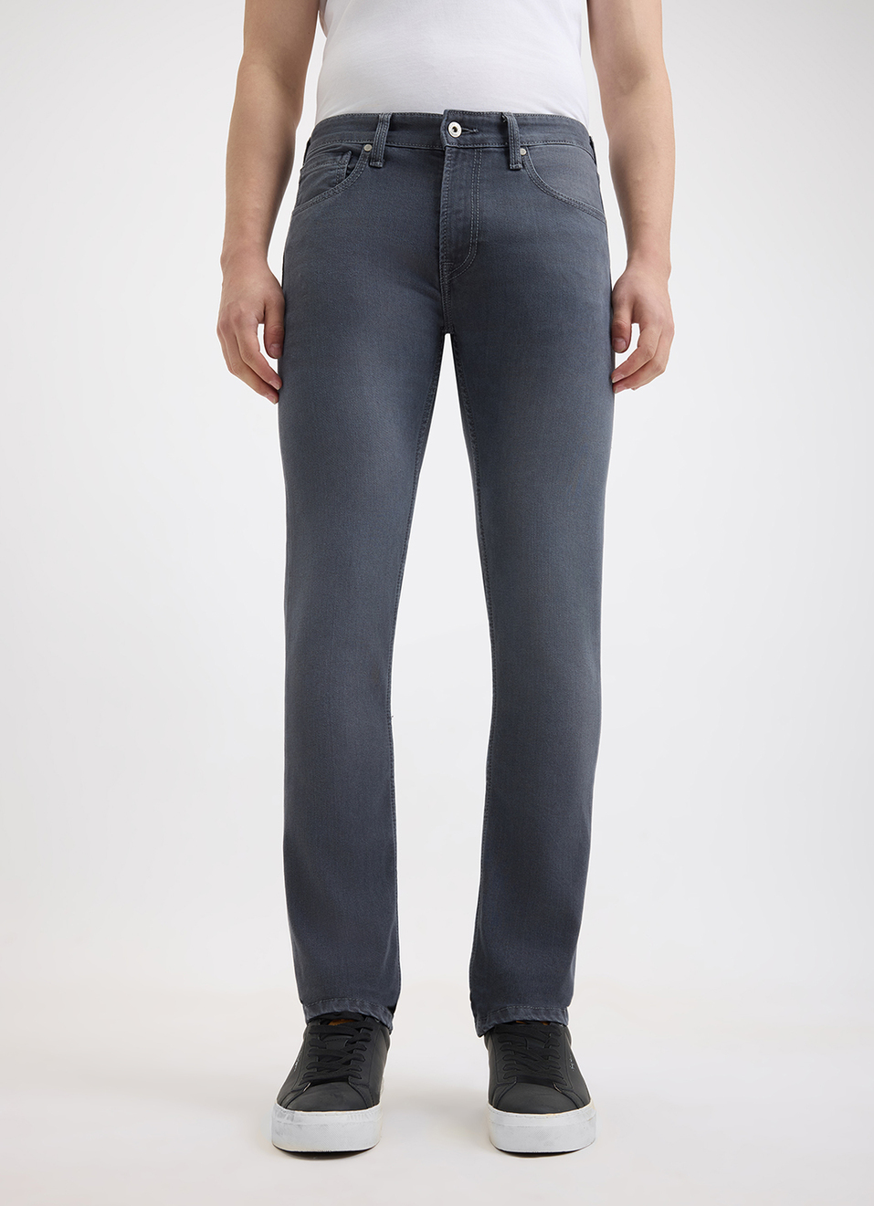 Men Grey Slim Fit Mid Rise Jeans, , large image number 1