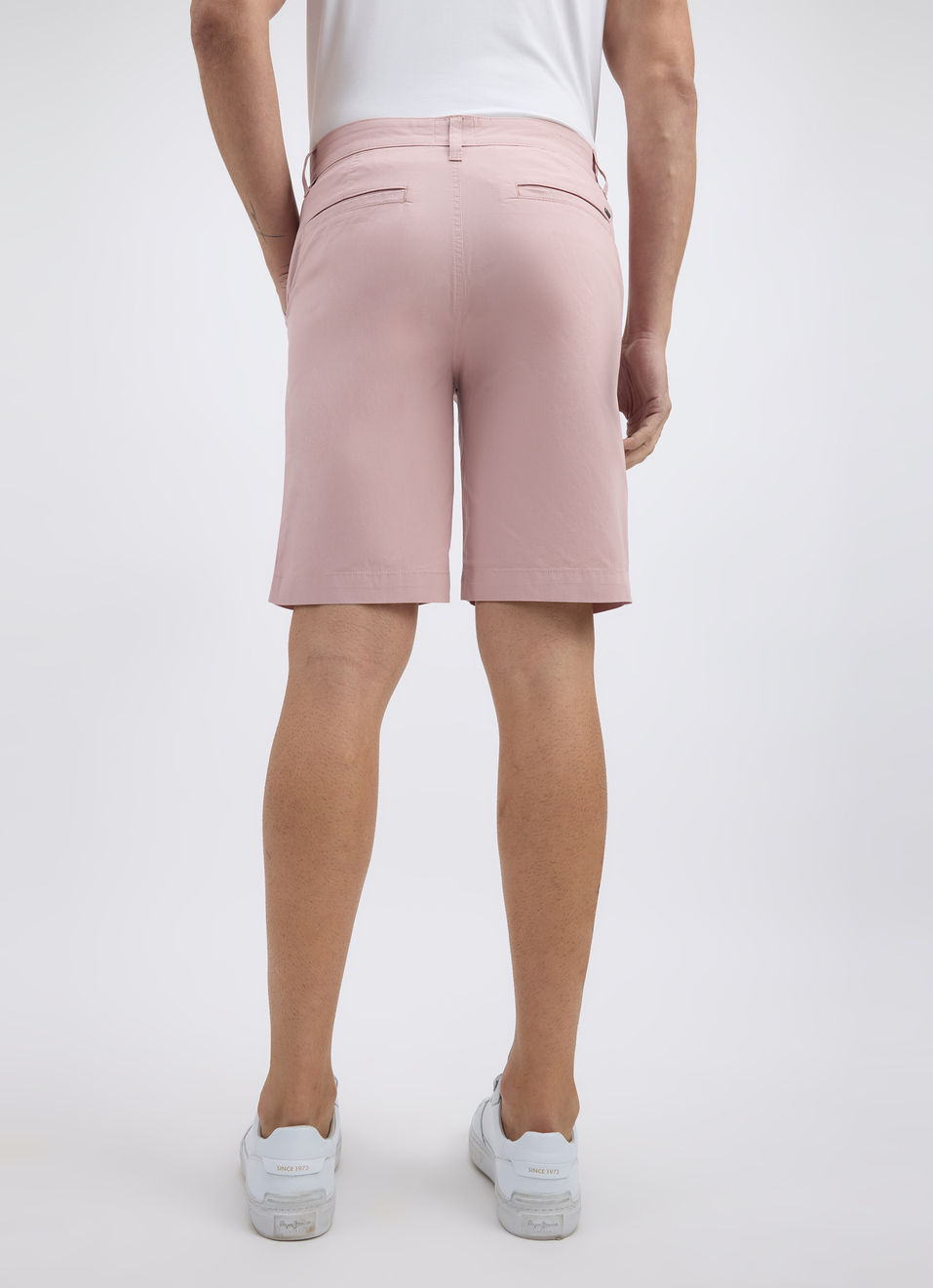 Men Pink Mid Rise Stretch Chino Shorts, , large image number 2