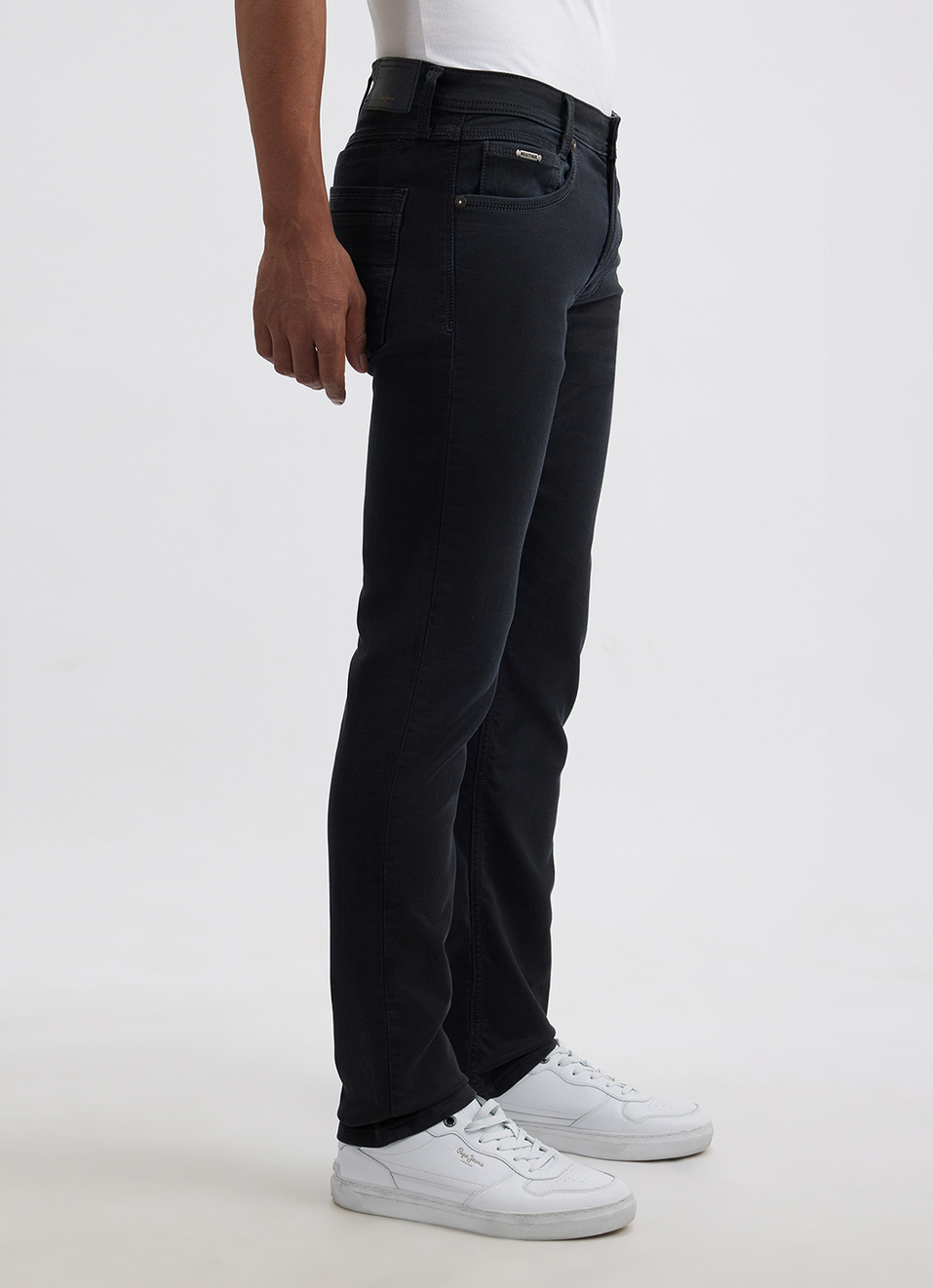 Men Blue Mid Rise Slim Jeans, , large image number 5
