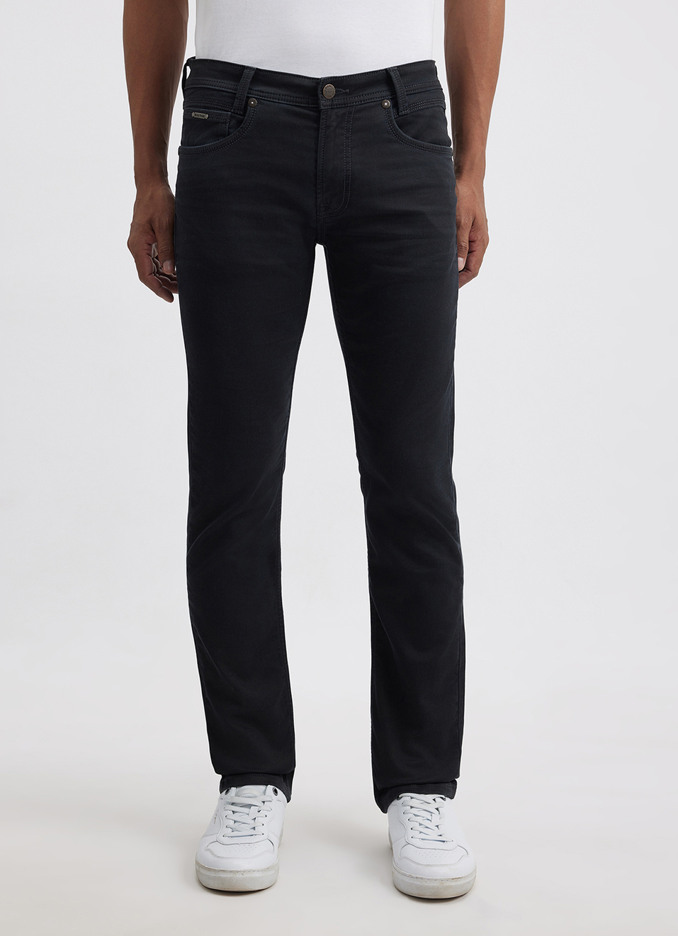 Men Blue Mid Rise Slim Jeans, , large image number 6