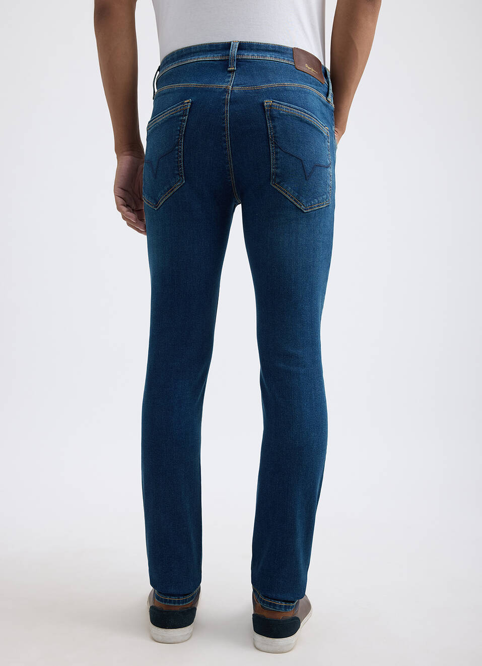 Men Blue Low Rise Skinny Powerflex Extra Stretchable Jeans, , large image number 4