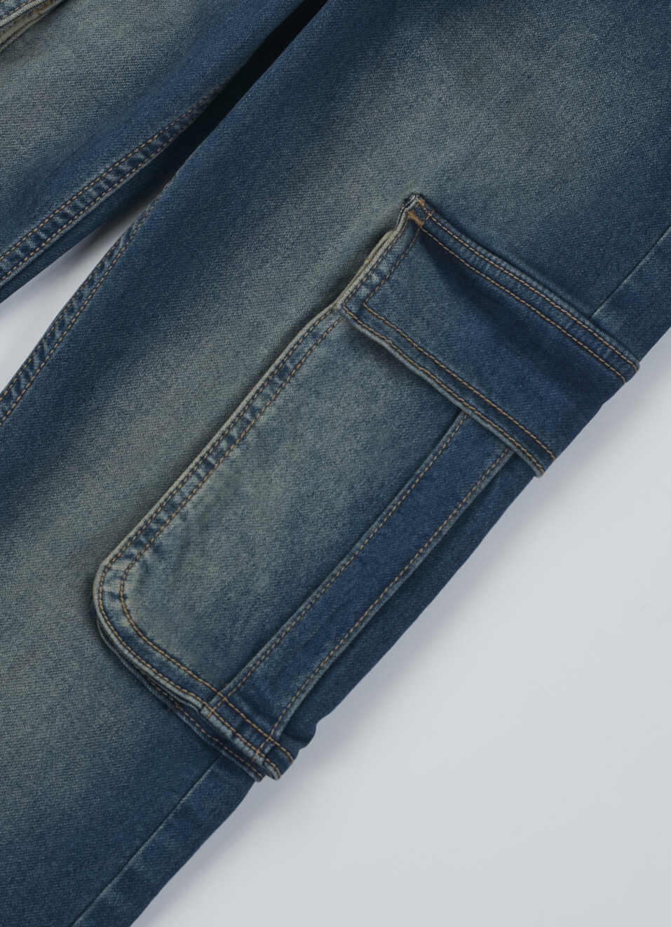 Boys Skater Blue Mid Rise Straight Leg Gymindigo Jeans, , large image number 4