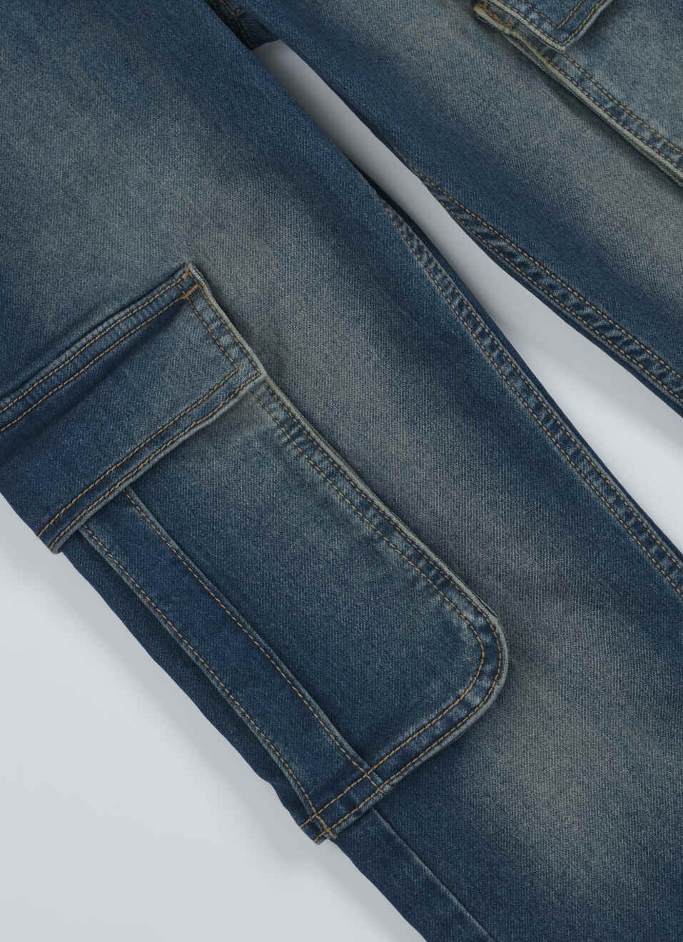 Boys Skater Blue Mid Rise Straight Leg Gymindigo Jeans, , large image number 5