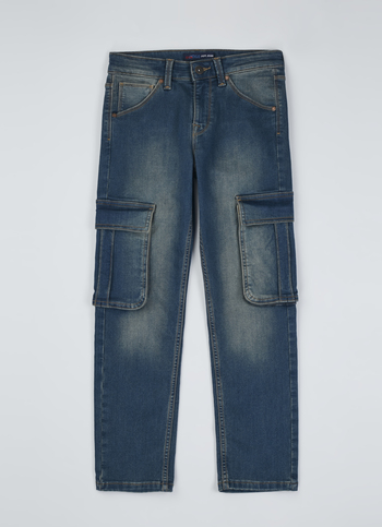 Boys Skater Blue Mid Rise Straight Leg Gymindigo Jeans
