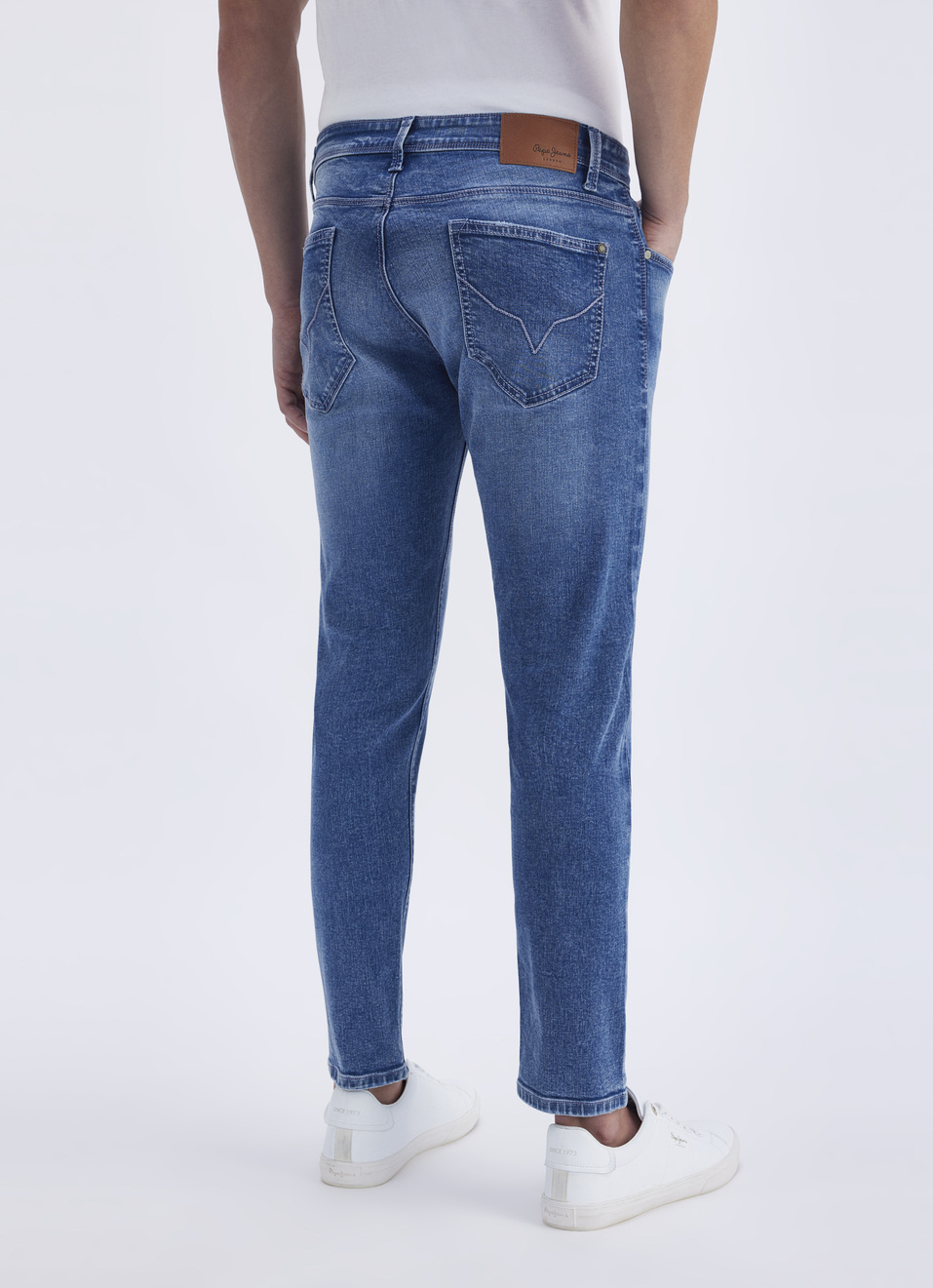 Men Blue Mid Rise Skinny Ankle Length Powerflex Jeans, , large image number 2
