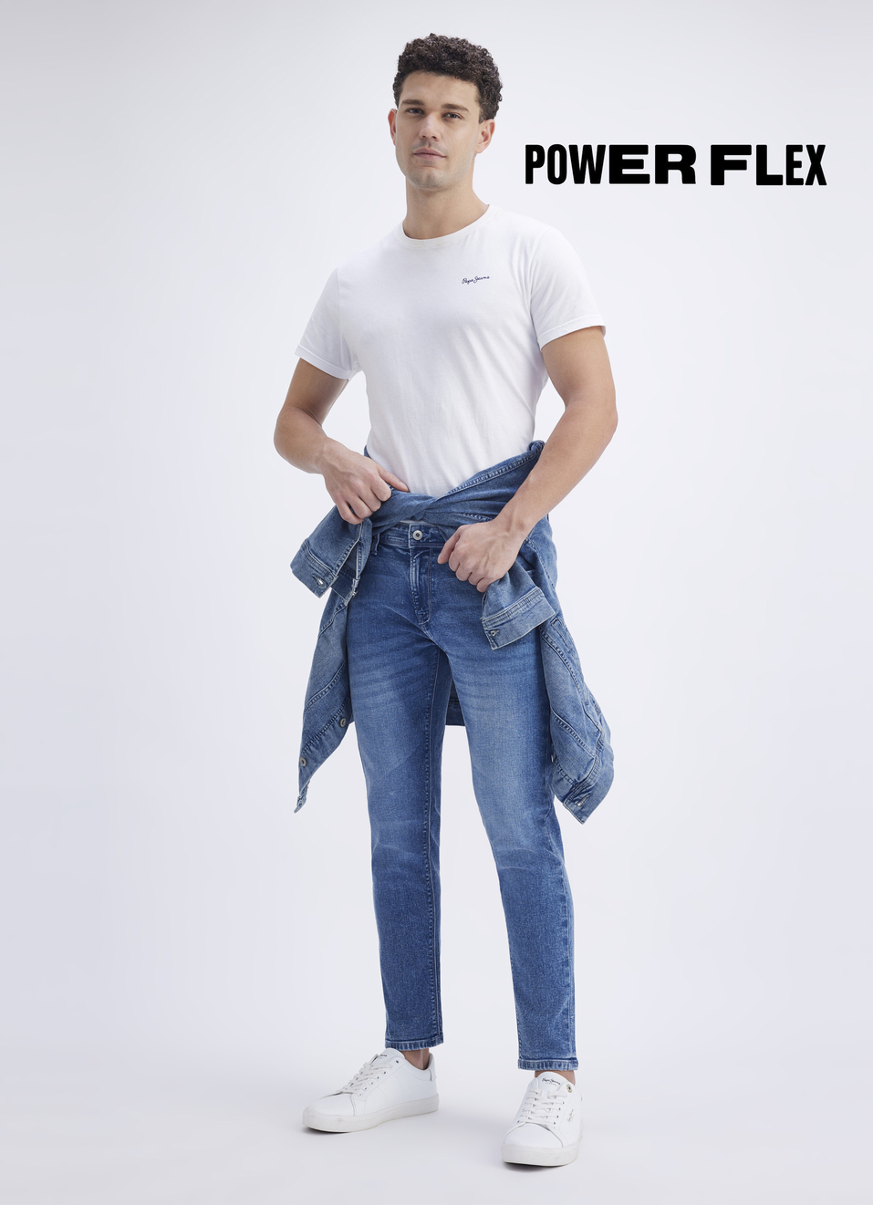 Men Blue Mid Rise Skinny Ankle Length Powerflex Jeans, , large image number 0