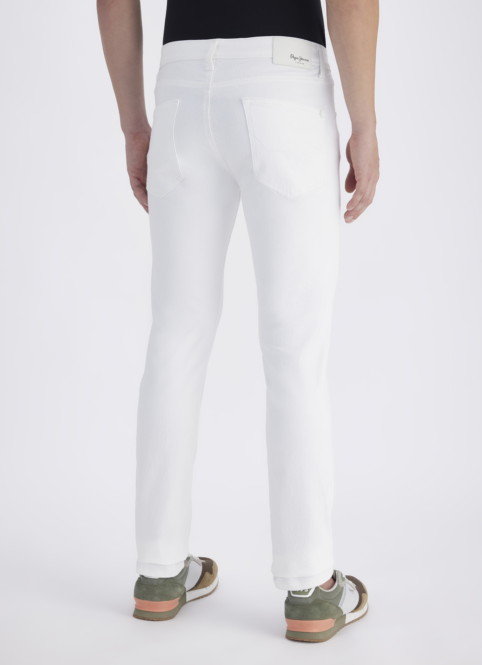 Men White Mid Rise Slim Powerflex Jeans, , large image number 2