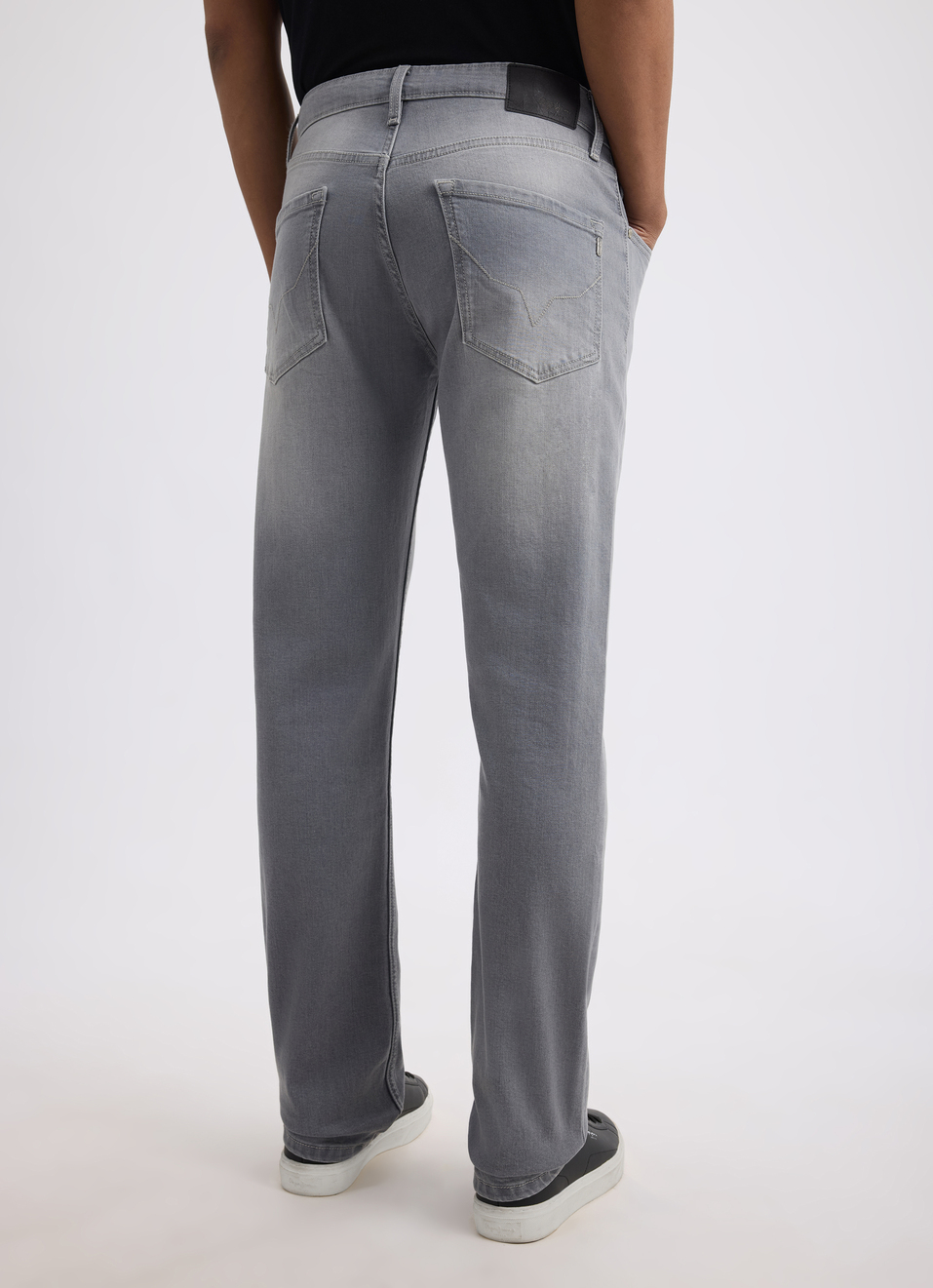 Men Grey Regular Fit Mid Rise All Climate Streachable Jeans, , large image number 1