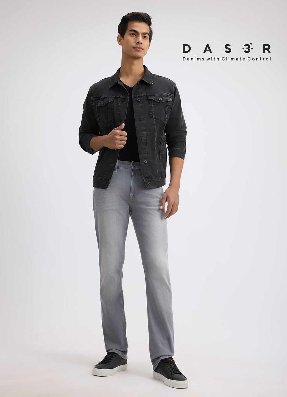 Men Grey Regular Fit Mid Rise All Climate Streachable Jeans, , large image number 3