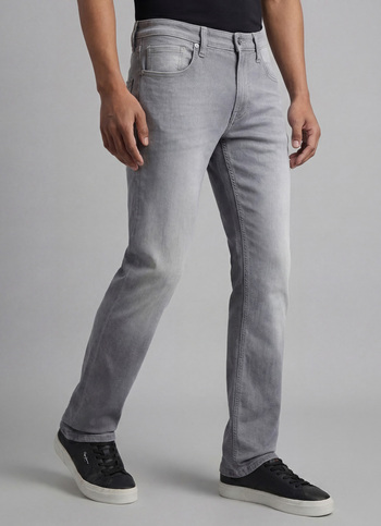 Men Grey Regular Fit Mid Rise All Climate Streachable Jeans