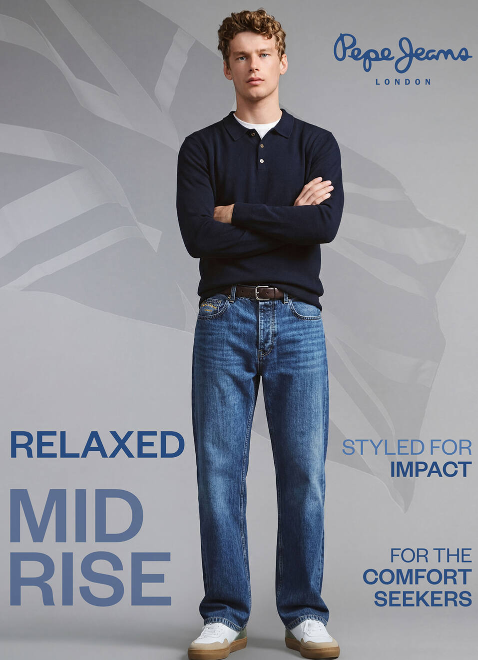 Men Blue Relaxed Barrel Fit Mid Rise Jeans, , large image number 6