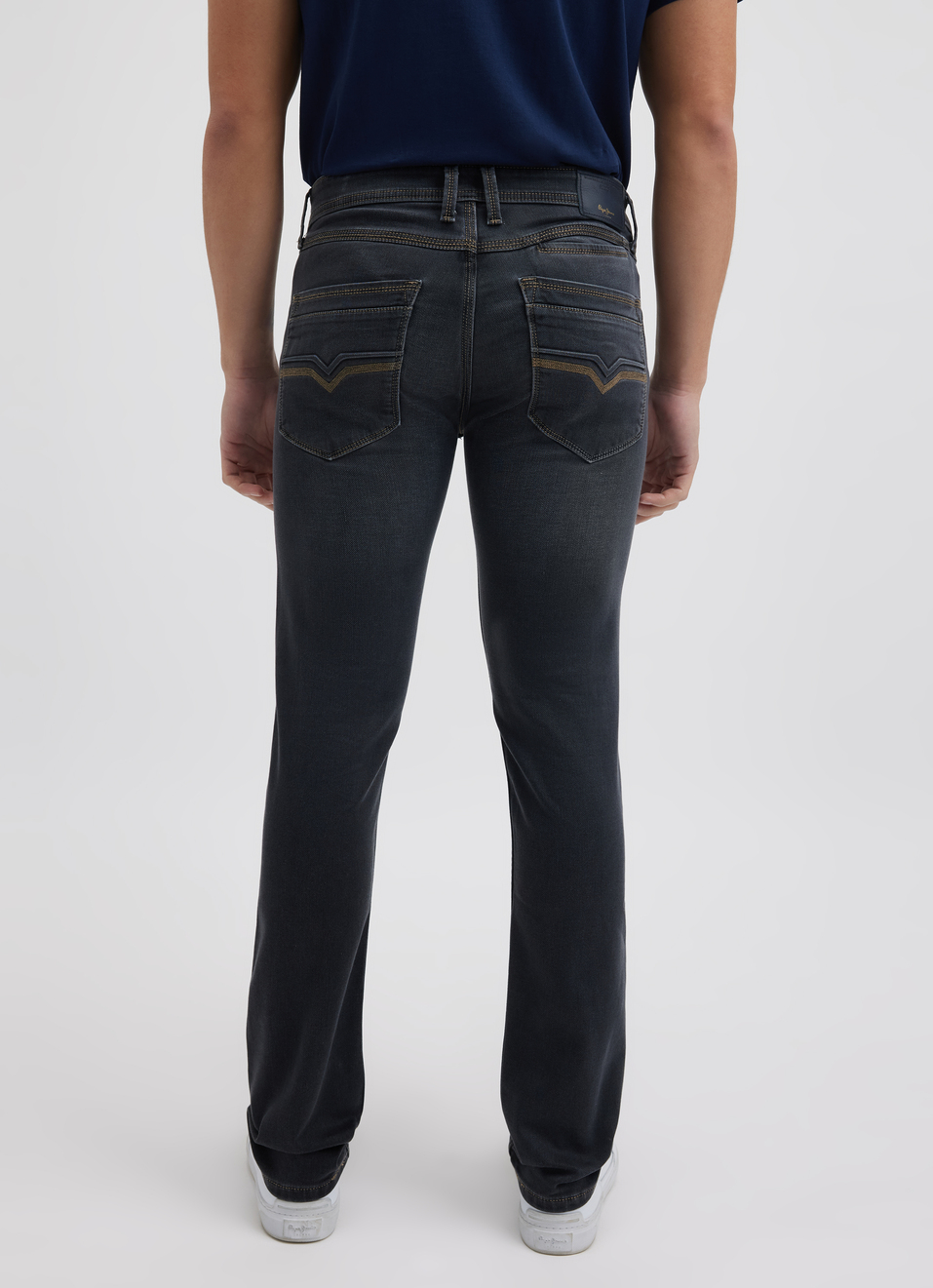 Men Dark Blue Mid Rise Slim Jeans, , large image number 2