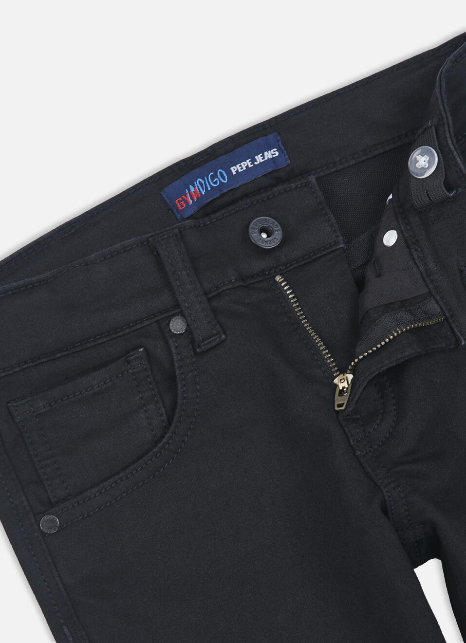 Boys Cashed Black Mid Rise Slim Gymindigo Jeans, , large image number 2