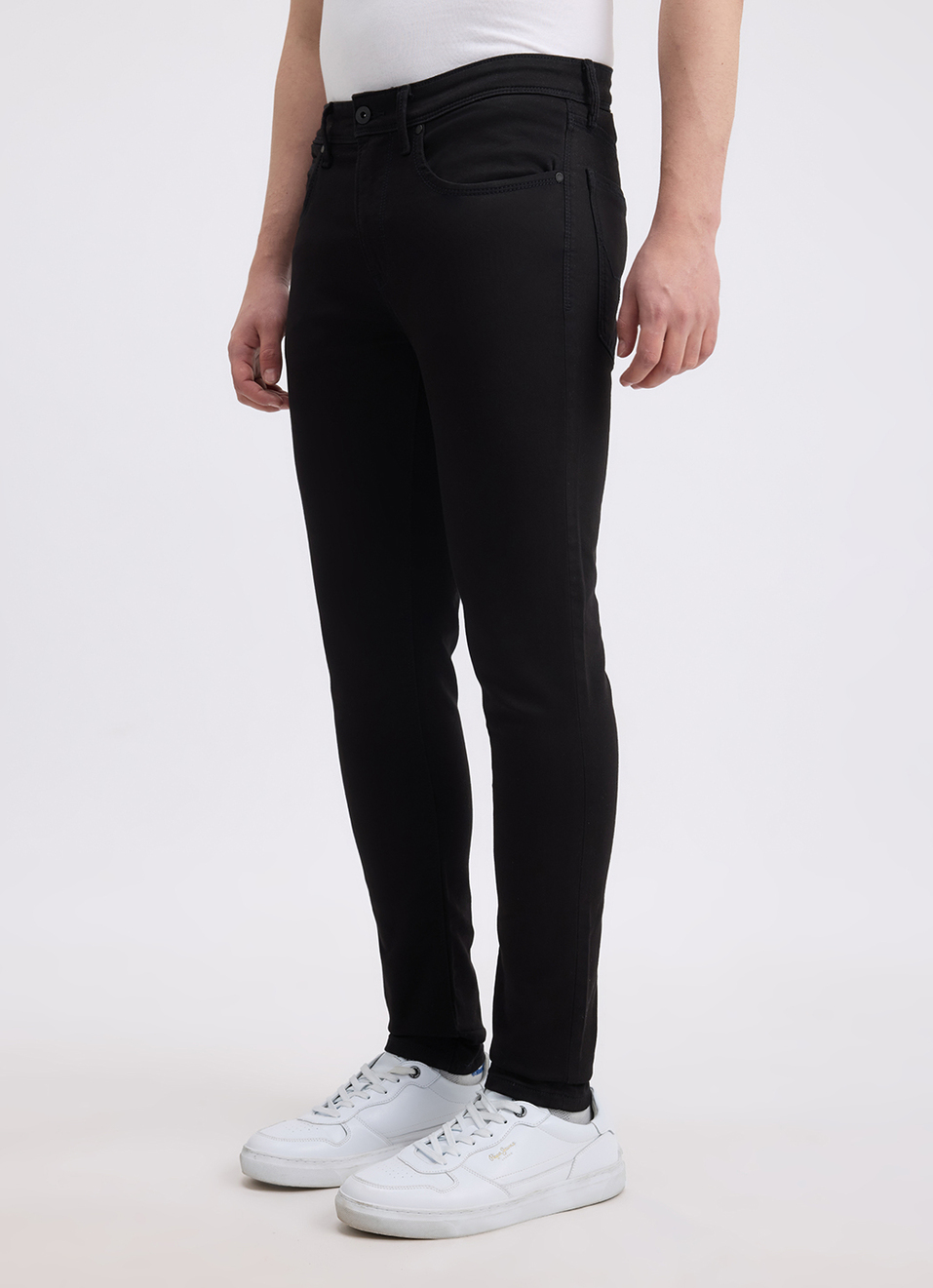 Men Black Mid Rise Tapered Gymindigo Jogger Like Jeans, , large image number 6