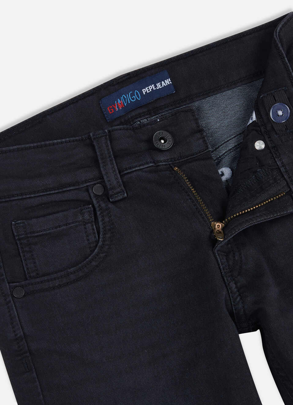 Boys Cashed Black Mid Rise Slim Gymindigo Jeans, , large image number 2