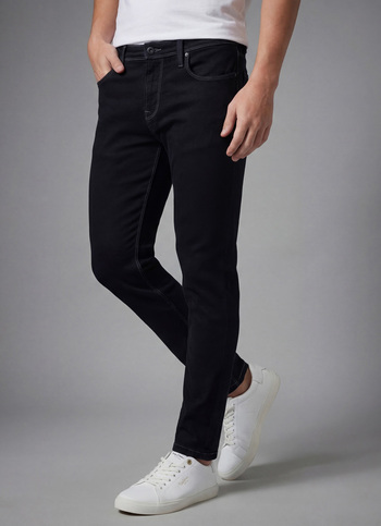 Men Black Mid Rise Skinny Ankle Length Powerflex Extra Stretchable Jeans