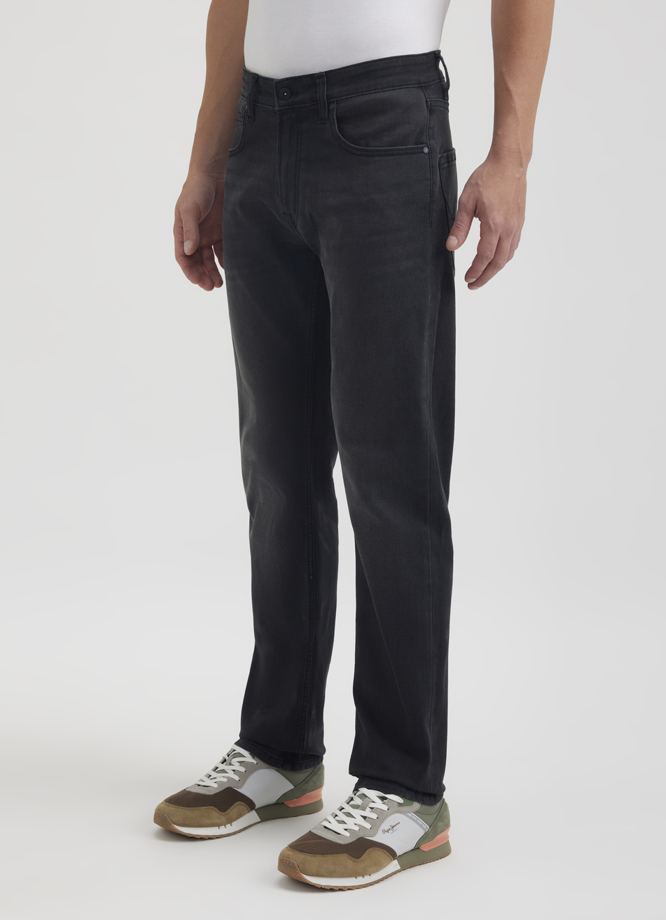 Men Black Regular Fit Mid Rise All-climate Stretchable Jeans, , large image number 3