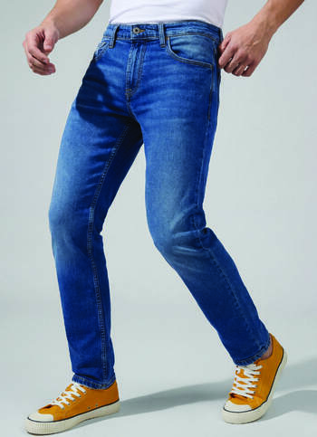 Men Blue Slim Fit Mid Rise Jeans 