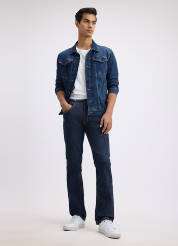 Men Dark Blue Mid Rise Slim Jeans