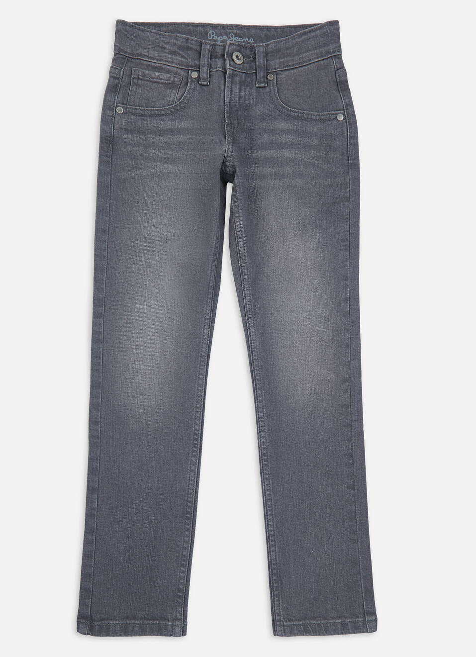 Boys Cashed Grey Mid Rise Slim Jeans, , large image number 0