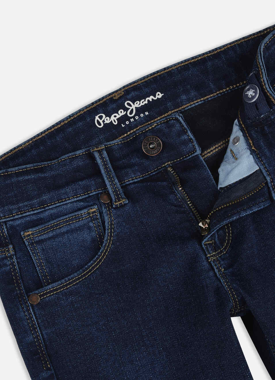 Boys Cashed Blue Mid Rise Slim Powerflex Jeans, , large image number 2