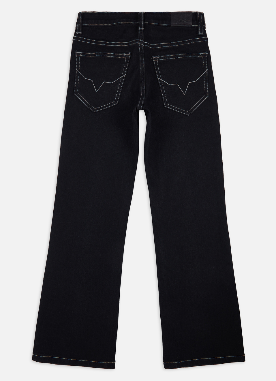 Boys Black Mid Rise Bootcut Jeans, , large image number 1