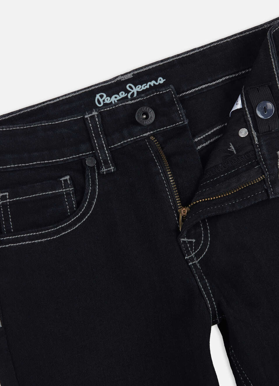Boys Black Mid Rise Bootcut Jeans, , large image number 2