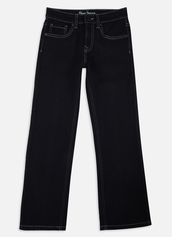 Boys Black Mid Rise Bootcut Jeans