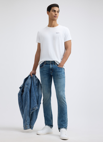 Men Blue Slim Fit Mid Rise All-climate Stretchable Jeans