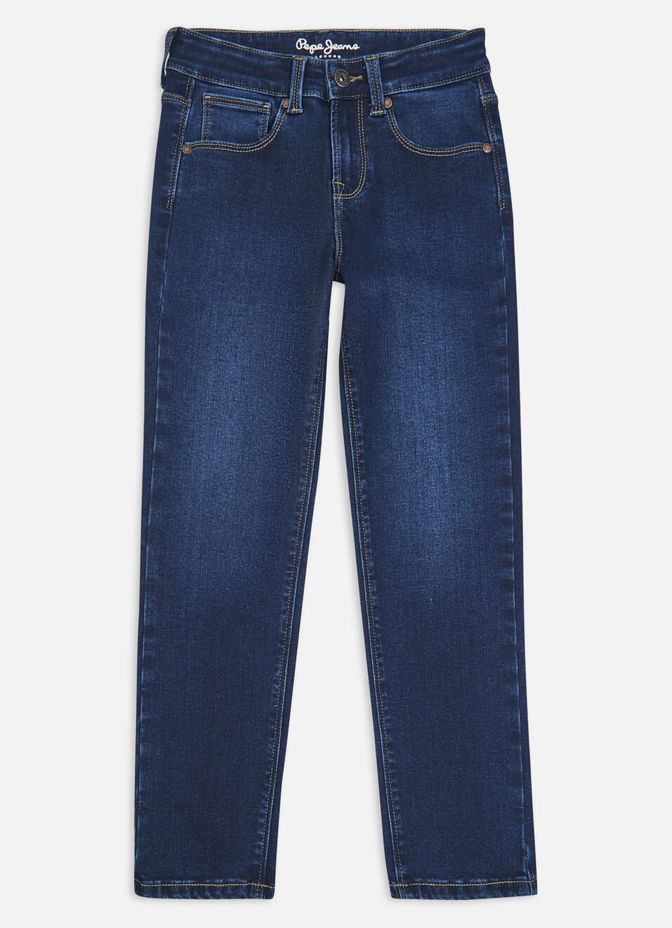 Boys Skater Blue Mid Rise Straight Leg Powerflex Jeans, , large image number 0