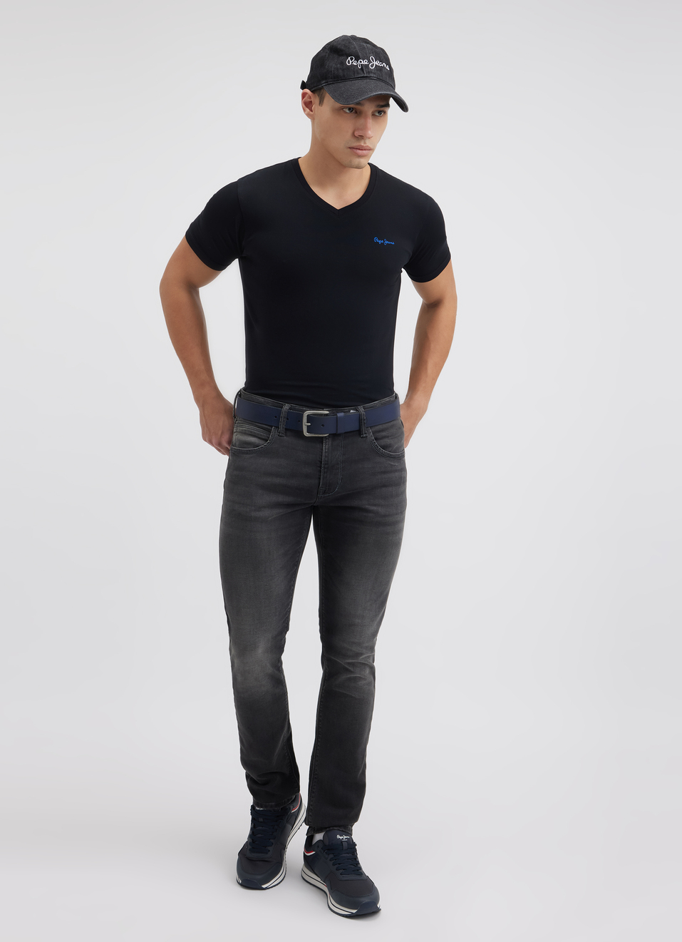 Men Black Mid Rise Slim Gymindigo Jogger Like Jeans, , large image number 5