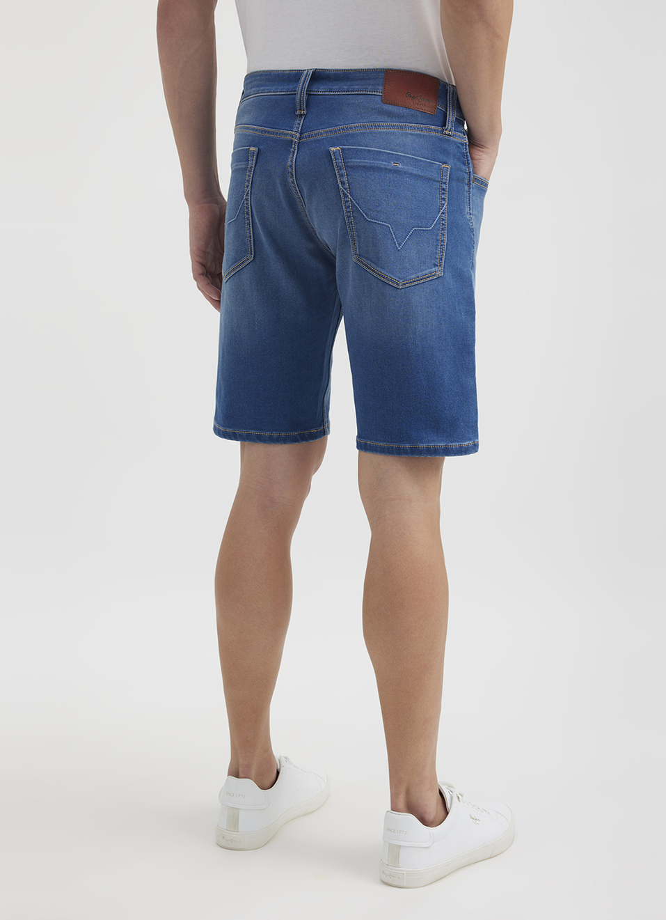 Men Blue Mid Rise Regular Shorts, , large image number 4