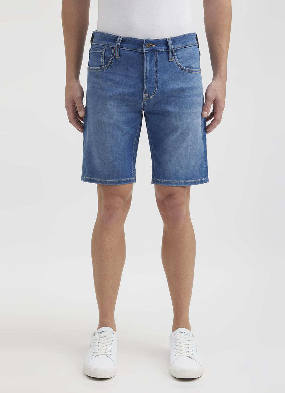 Men Blue Mid Rise Regular Shorts, , large image number 5