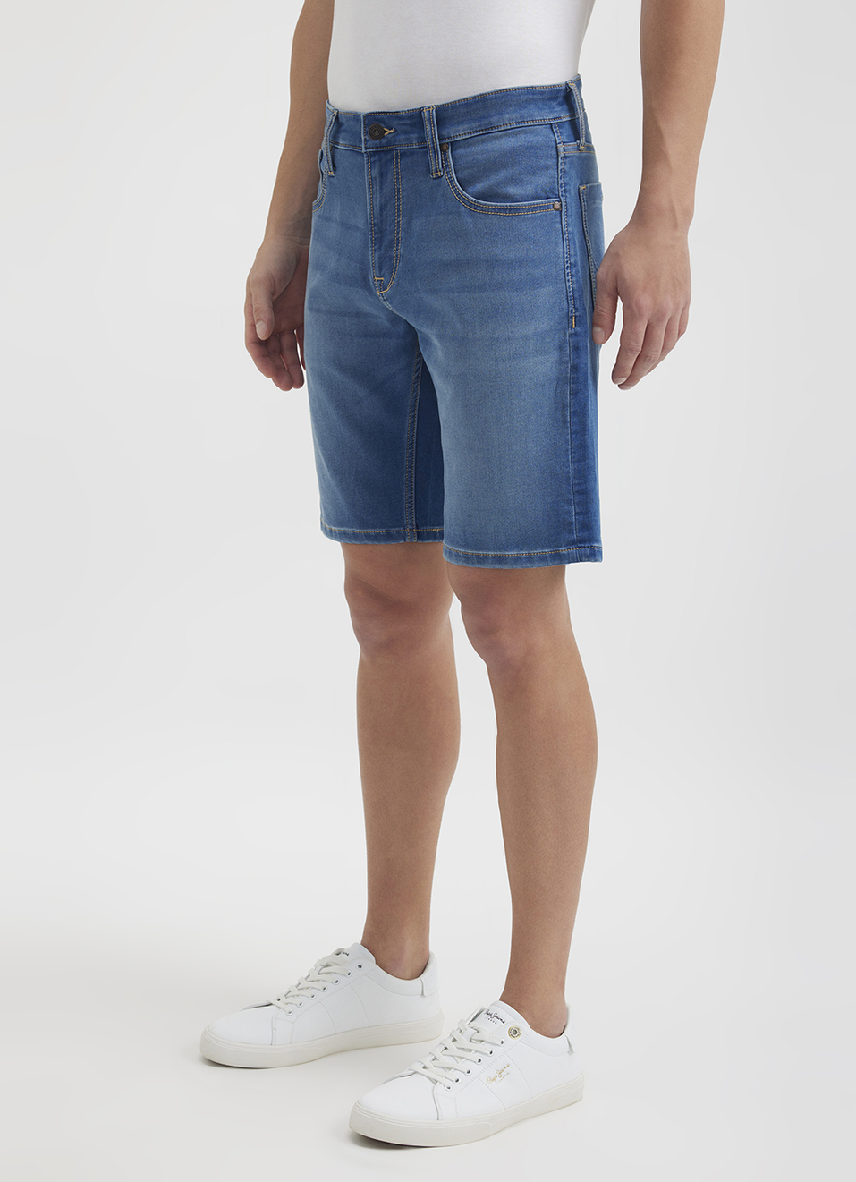 Men Blue Mid Rise Regular Shorts, , large image number 6