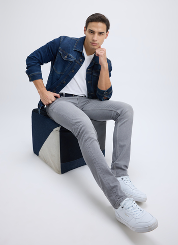 Men Grey Slim Fit Mid Rise Jeans 