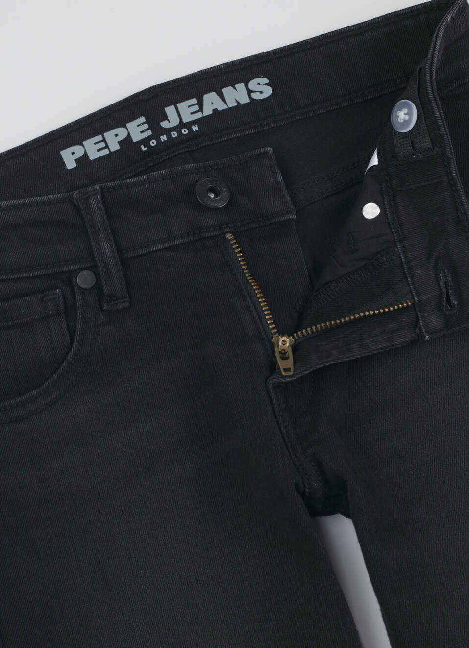 Boys Cashed Black Mid Rise Slim Jeans, , large image number 2