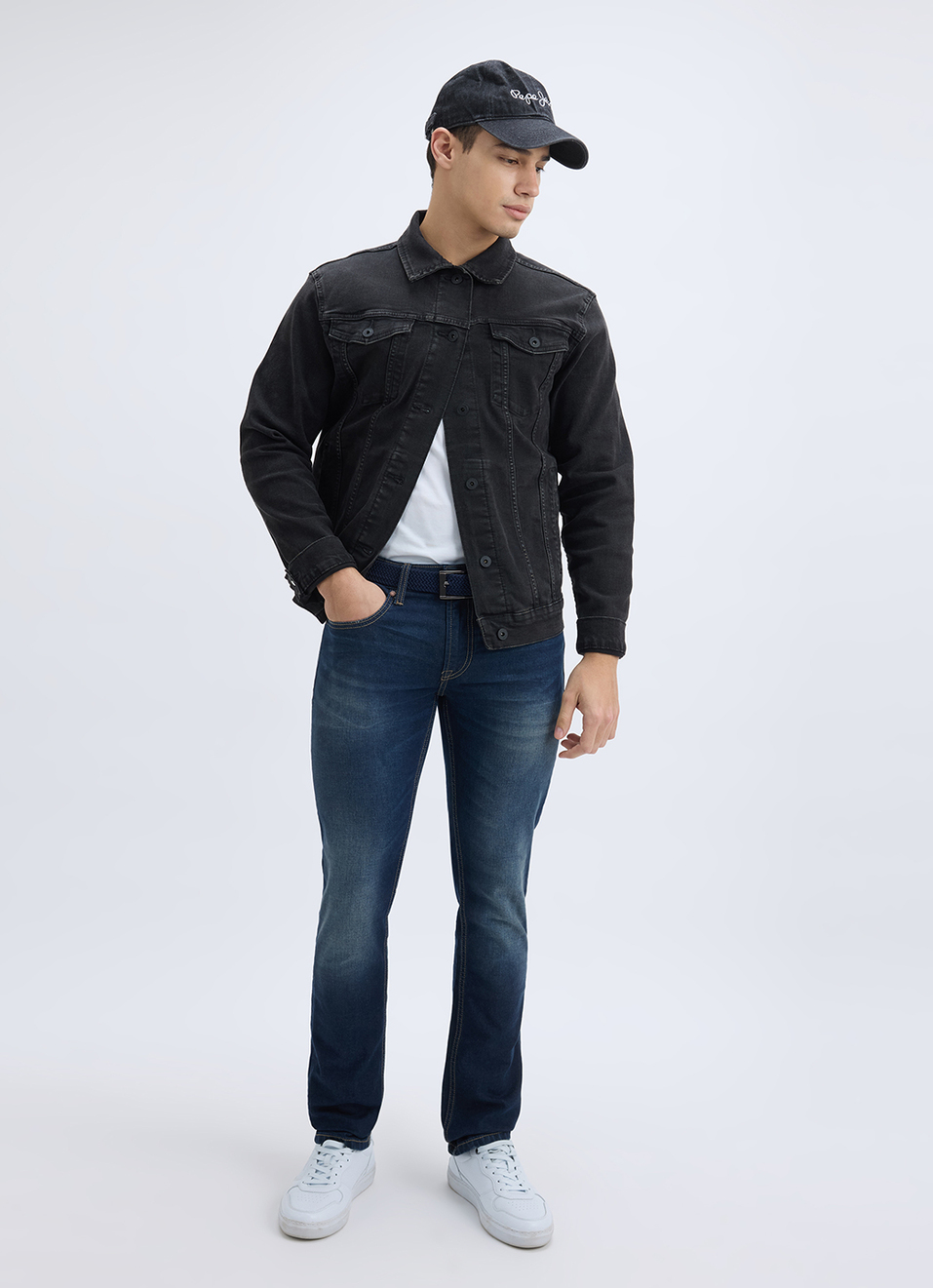 Men Blue Slim Fit Mid Rise Jeans, , large image number 5