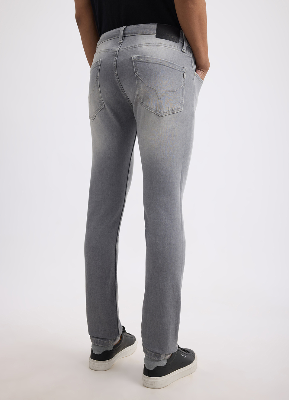 Men Grey Slim Fit Mid Rise All Climate Streachable Jeans, , large image number 4