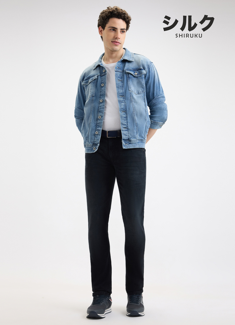 Men Black Mid Rise Slim Structured Jeans, , large image number 0