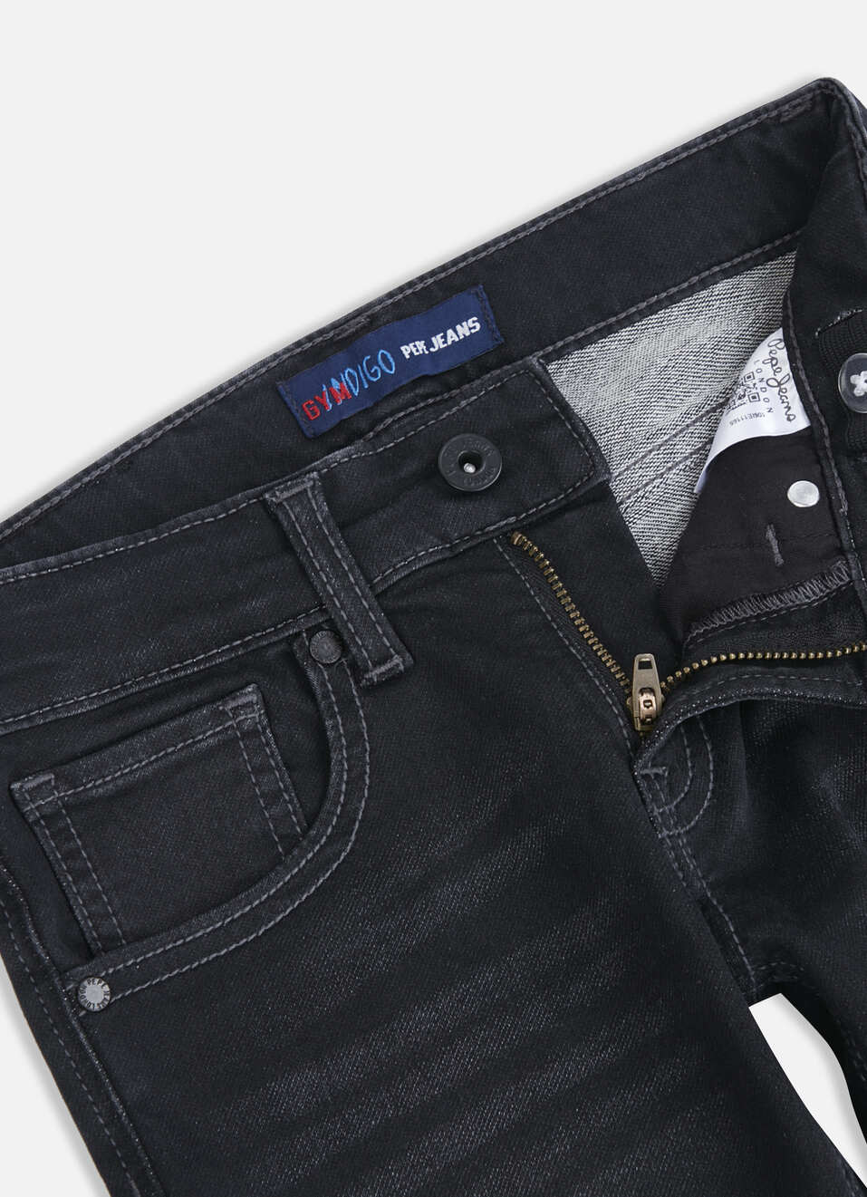 Boys Cashed Grey Mid Rise Slim Gymindigo Jeans, , large image number 2