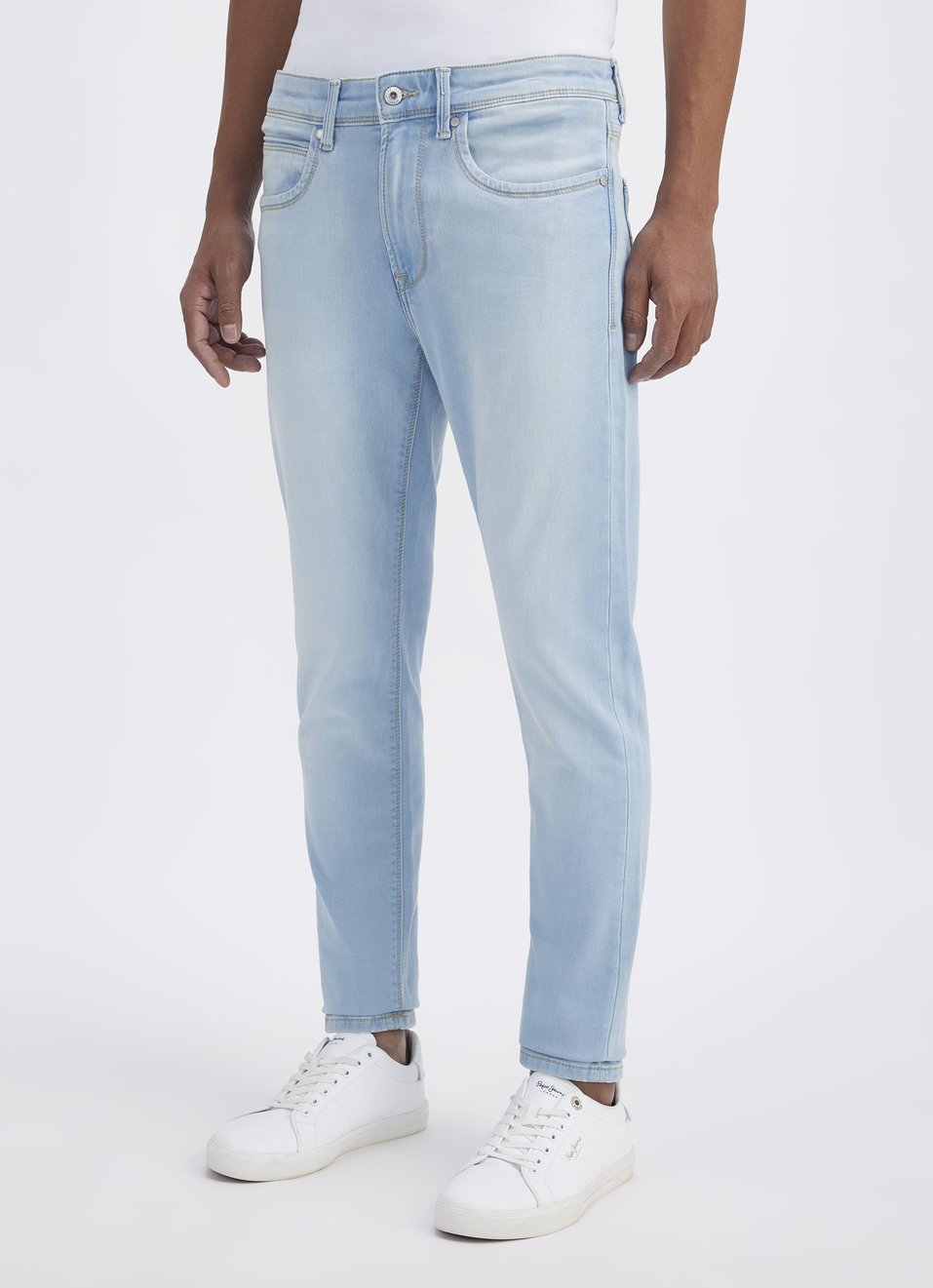 Men Blue Mid Rise Tapered Gymindigo Jogger Like Jeans, , large image number 3