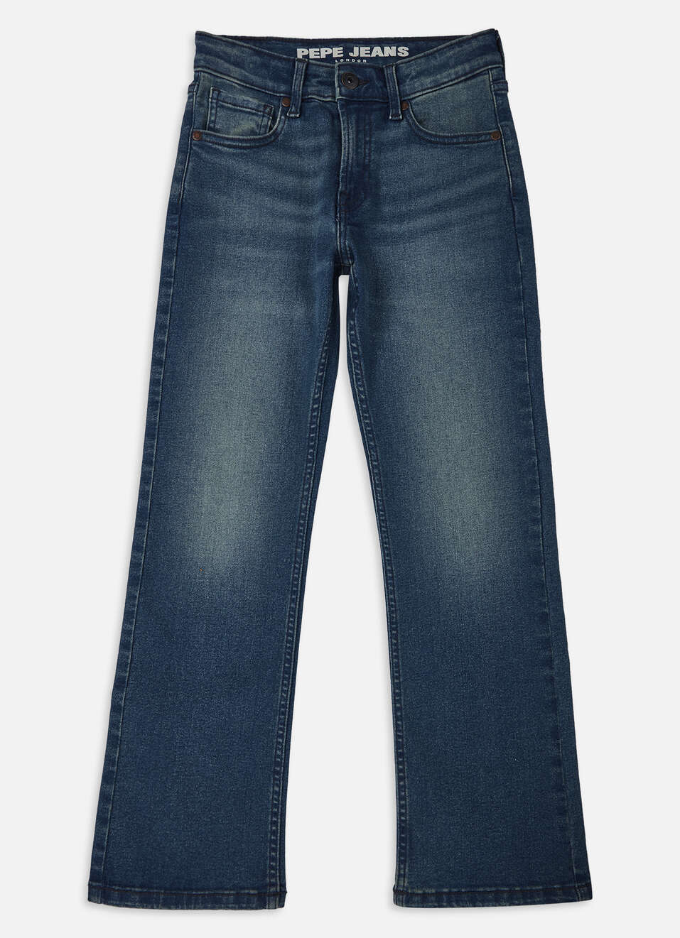 Boys Green Tint Mid Rise Bootcut Jeans, , large image number 0